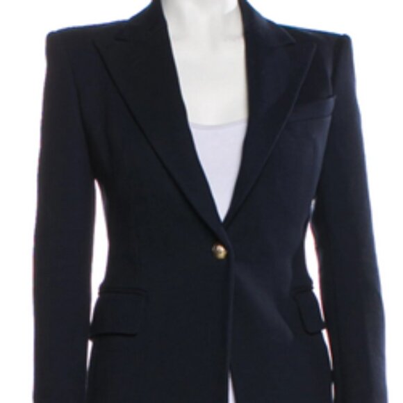Balmain Navy Wool Blazer Size 36 - Picture 1 of 11